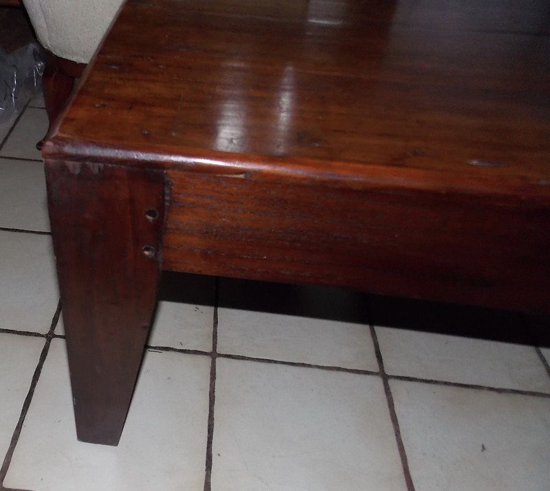 Early Solid Walnut Hand Hewn Pegged Coffee Table (CT-159) gallery