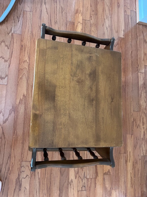 Vintage Ethan Allen Side Table with storage, Colonial by Baumritter Maple gallery