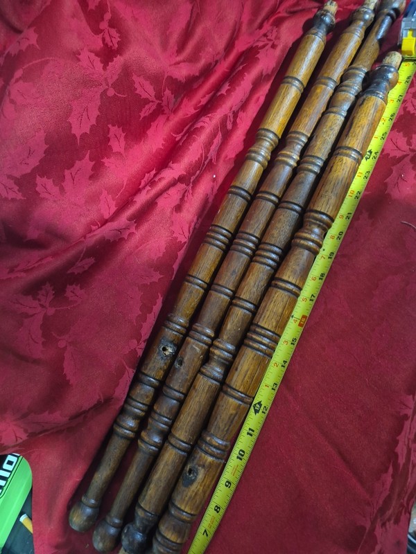 4 Vintage Oak Table Legs gallery