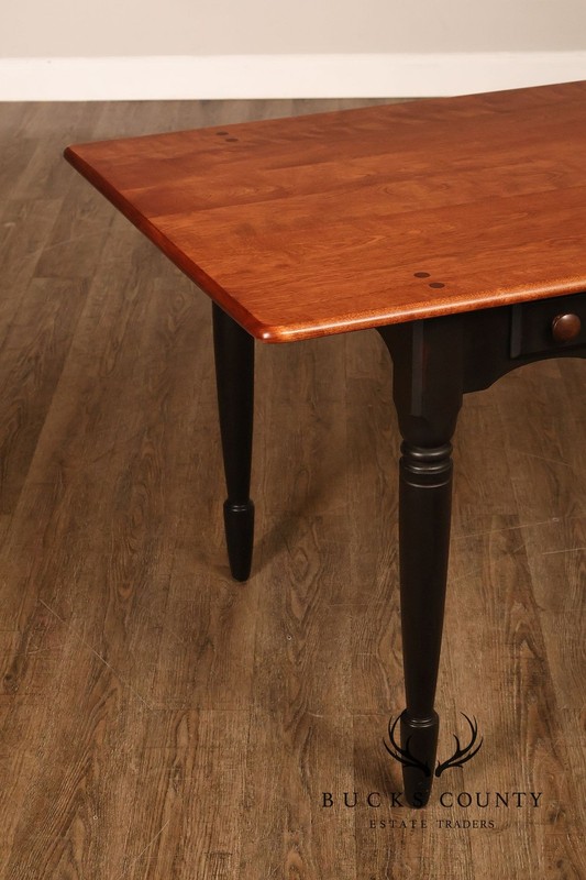 Nichols & Stone Maple Farmhouse Style Two Drawer Dining Table Or Desk gallery