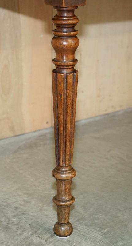 ANTIQUE FRENCH TWO PLANK TOP FARMHOUSE BURR FRUITWOOD REFECTORY DINING TABLE gallery
