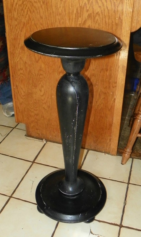 Black Distressed Plant Stand (PS113)
