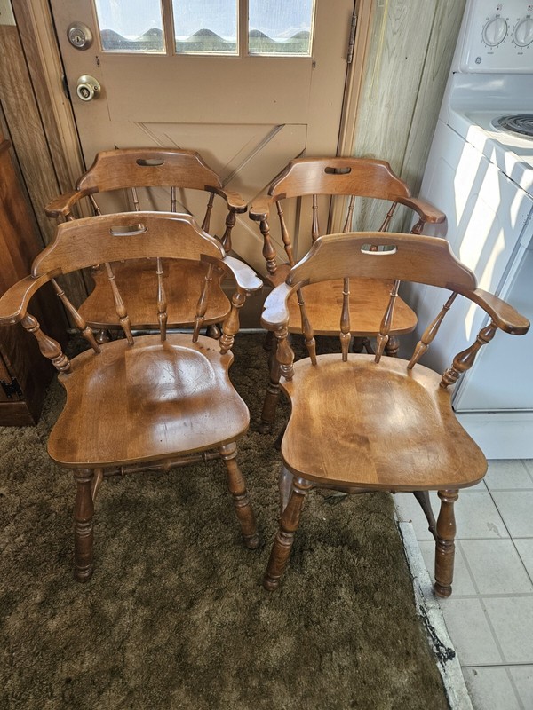 ethan allen pedestal table With 2 Leaves And Chairs gallery