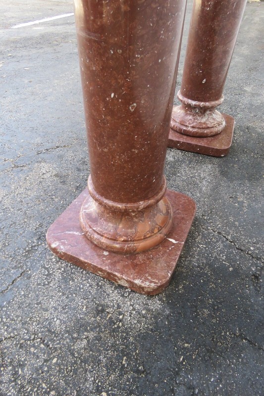 Marble Flower Plant Statue Stands Tables a Pair 5659 gallery