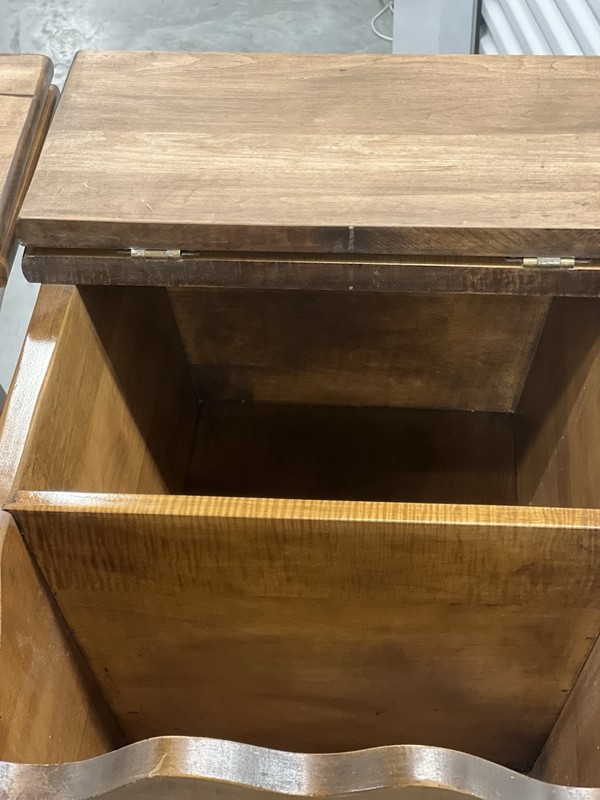 Vintage Dough Box End Tables Set of 2 Mid Century Modern Solid Heavy Free Ship gallery