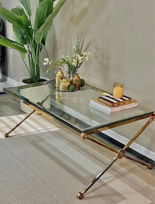 Hollywood regency Style Neoclassical Coffee Table gallery