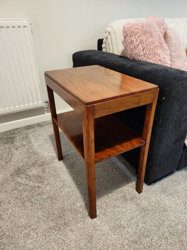 Danish Mid Century Solid Teak Oak Side Table Peter Hvidt for Søborg Møbelfabrik gallery