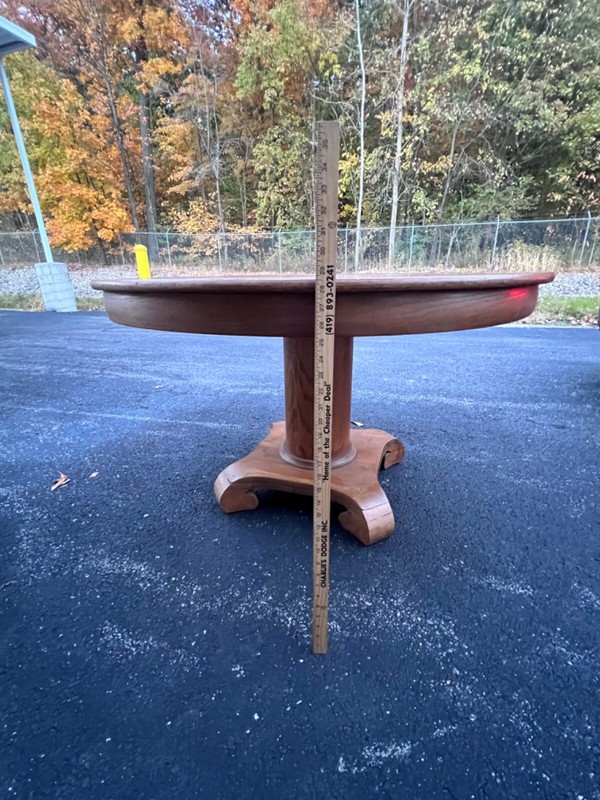 antique tiger oak dining table