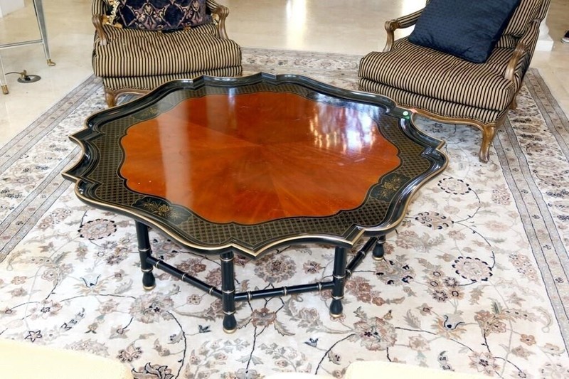 Antique Large Mahogany Kindel Masterworks Coffee Table with inlay 55969EC gallery