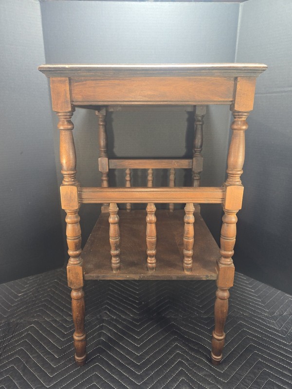 Vintage mid 20th Century Wooden Two Shelf Side Table