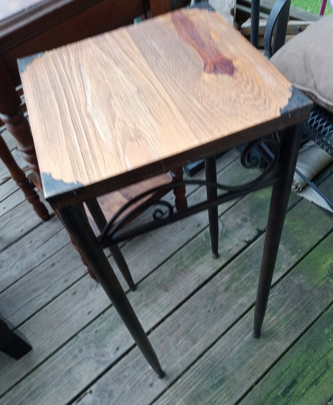 Pine & Metal Plant Stand (PS-316)