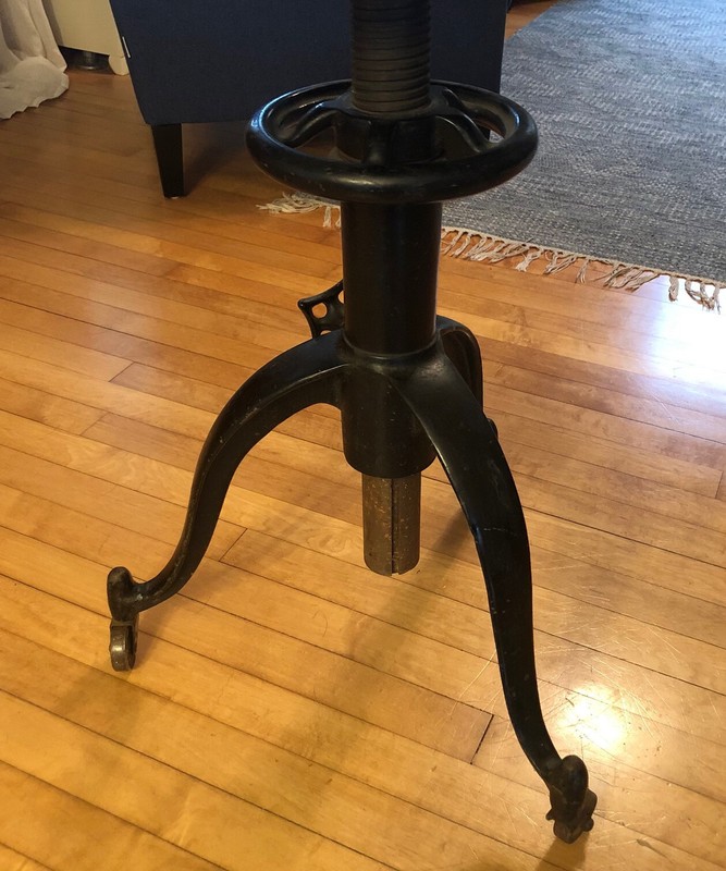 C.1922 Satellite Adjustable Table Co. Industrial Architectural Salvage Cast Iron gallery