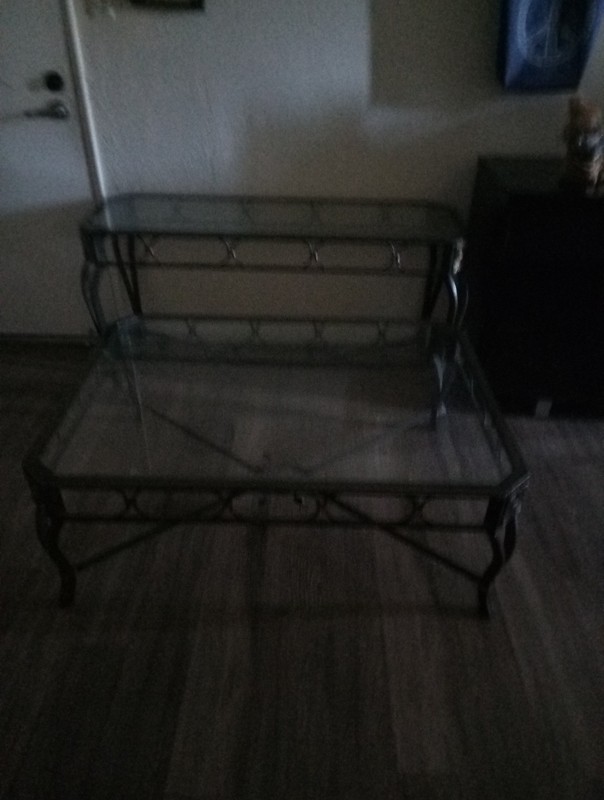 Iron Leather Rectangular Glass Top Paw Feet Cocktail Coffee Table by Mai