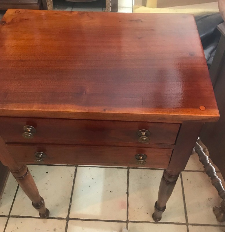 Solid Cherry 2 Drawer Work Table / Nightstand (NS47)