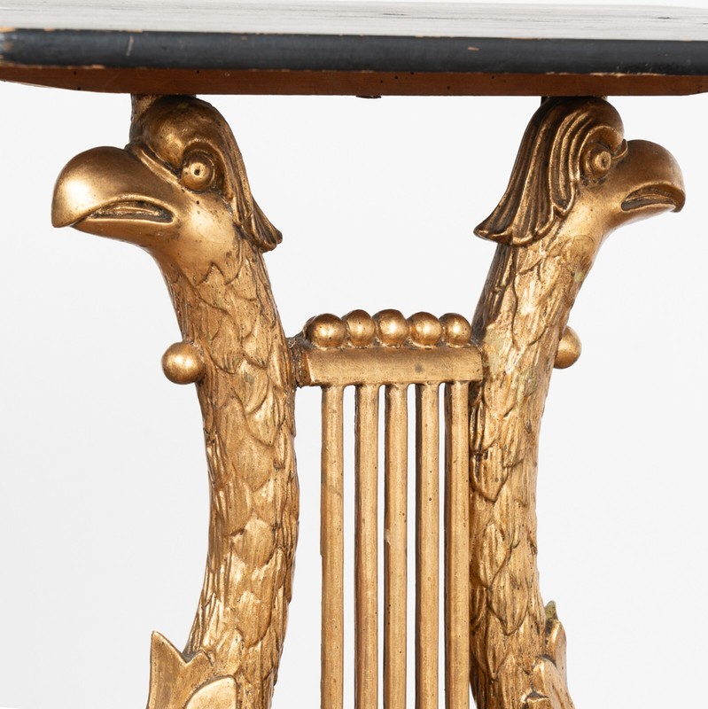 Black and Gold Eagle Console Table, Sweden circa 1830 gallery