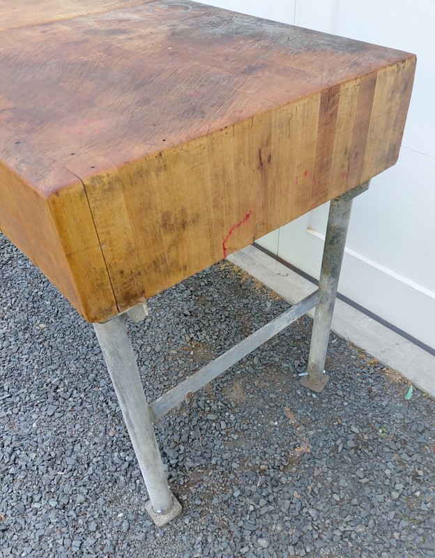 Vintage Butcher's Table Butcher Block Table gallery