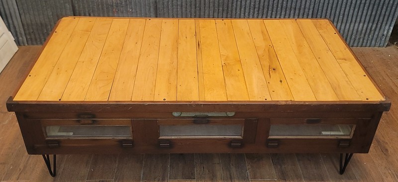 Restored Super Hatcher Chicken Incubator Coffee Table 59"x 31 1/2" x 19" GS01066 gallery
