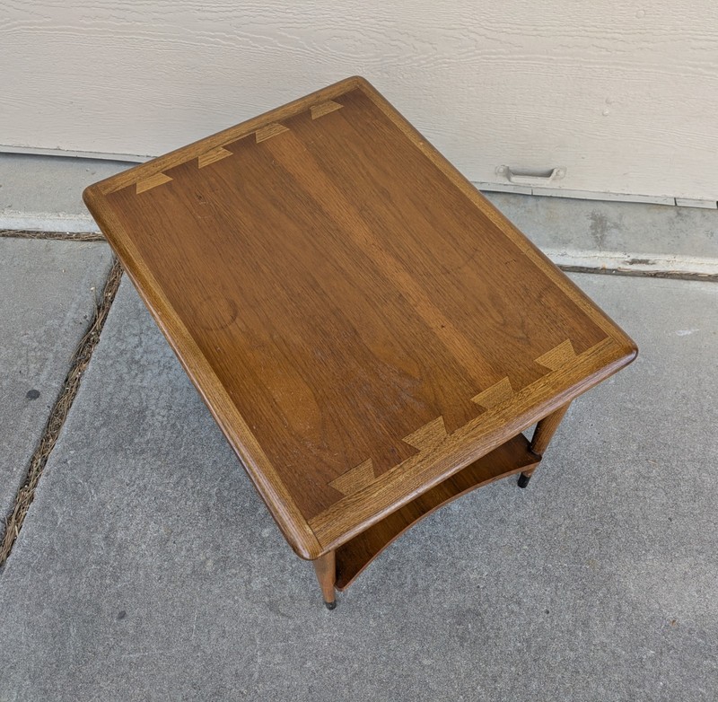 Vtg Lane Acclaim Mid Century Modern Walnut End Table 900-05 Dovetail Andre Bus gallery