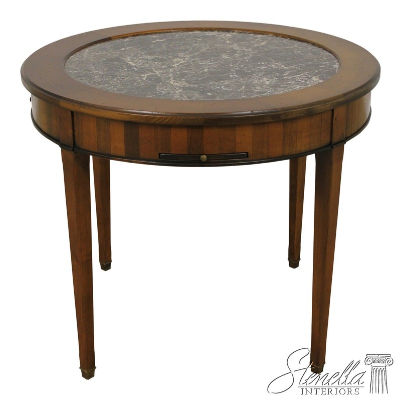 L57527: Round French Louis XVI Style Marble Top Center Table