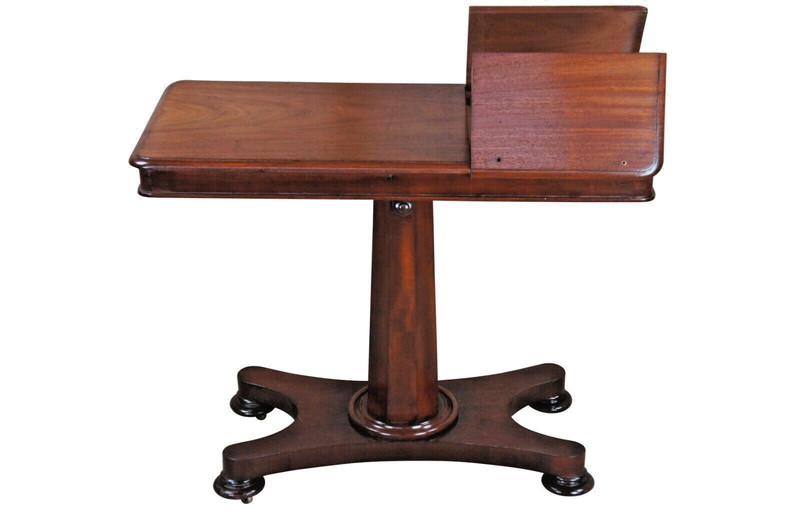 Antique William IV Mahogany Articulating Invalids Reading Table Console Lectern
