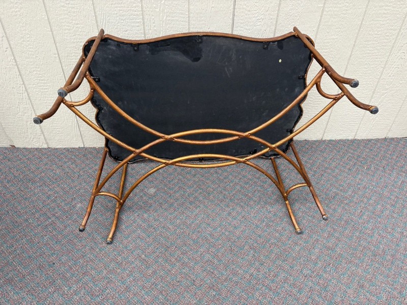 67617 Vintage French Style Coffee Table with Painted Floral Design gallery