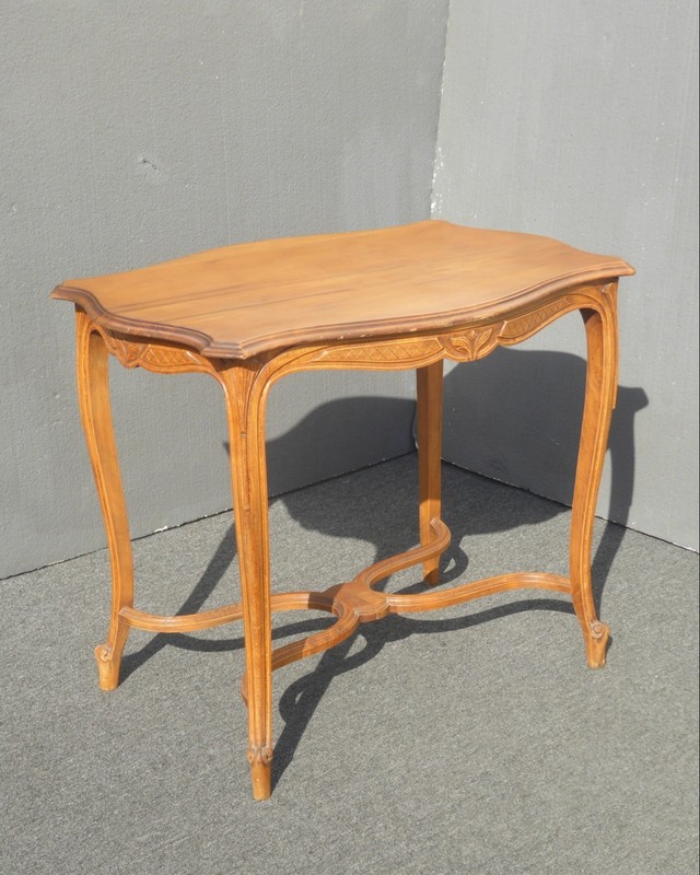 Vintage French Provincial Side Entry Table Solid Wood gallery