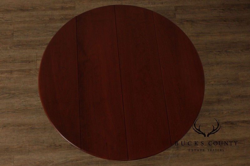 Primitive Farmhouse Style Round Plank Top Dining Table gallery