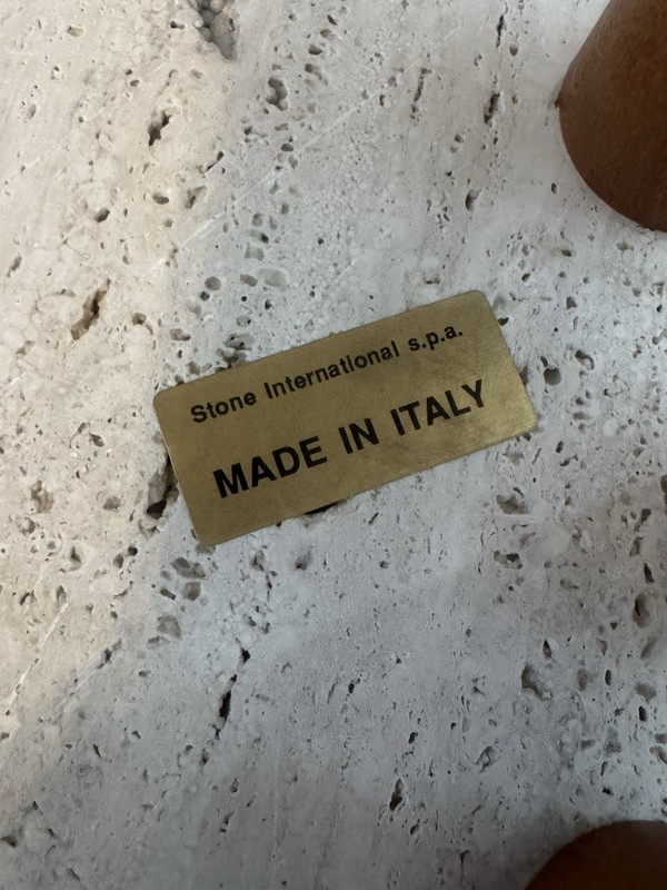 VTG Postmodern Mid Century Marble Side Table Stone International S.P.A Italy gallery