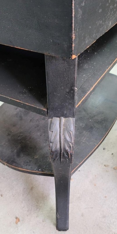 Antique Vitrine Display Table – Tole Painted Floral – GDC – USEFUL ANTIQUE TABLE gallery