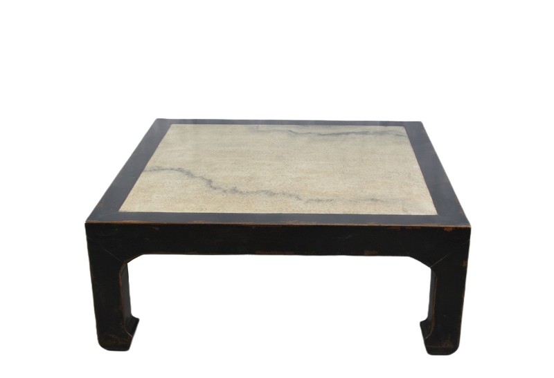 Vintage Marble Top Asian Coffee Table gallery