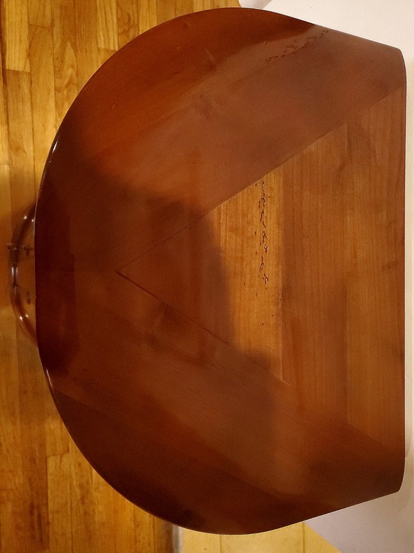 Vintage Classic Creations Half-Round Accent Table Hidden Compartment, Shelf,Key gallery