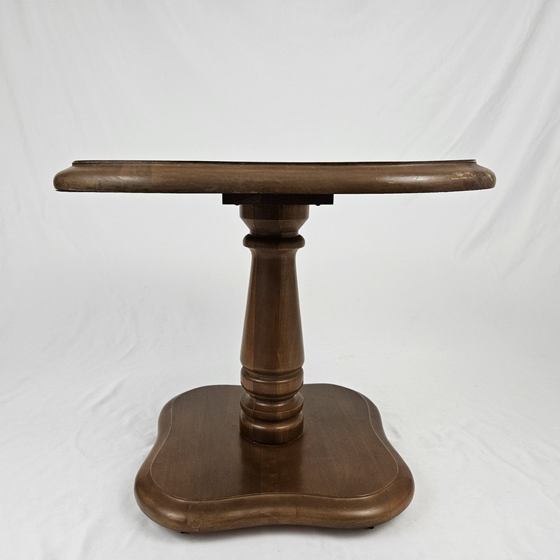 Vintage Mersman End Table Tulip Maple Pedestal Lamp 70's Mid-Century Modern MCM gallery