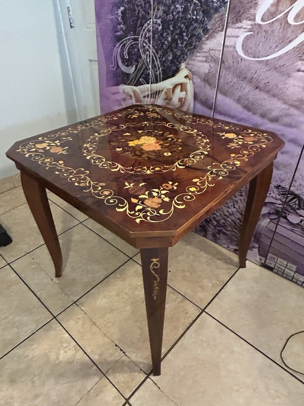 Vintage Italian Game Wood Table gallery