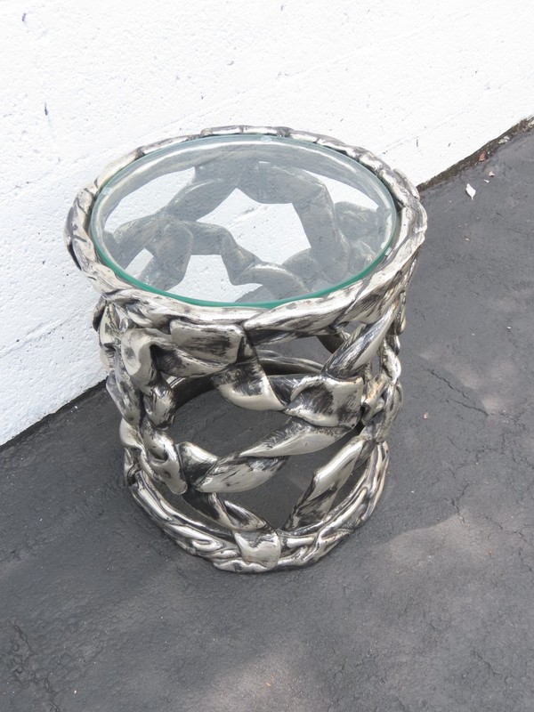 Tony Duquette Style Taffy Mid Century Modern Side End Lamp Table 6424 gallery