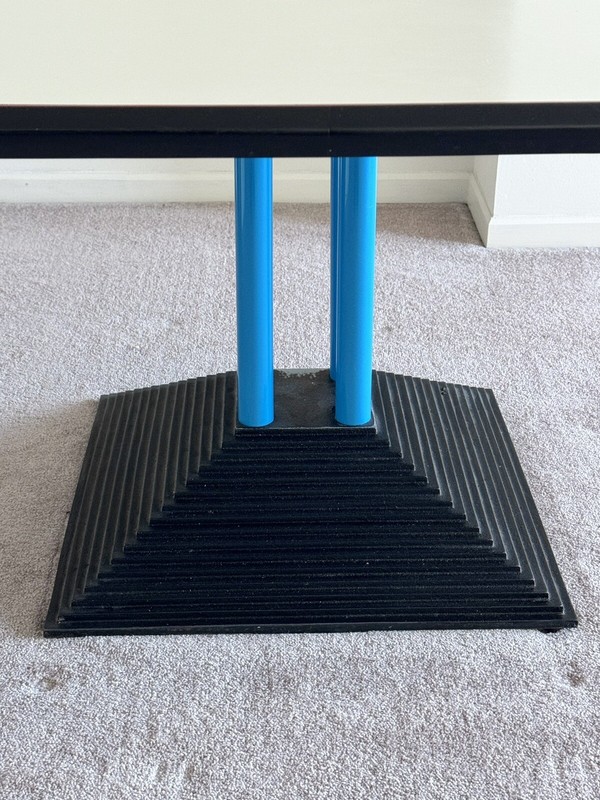 Vintage Peterson Design Post Modern Pyramid Base Rectangular Dining Table gallery