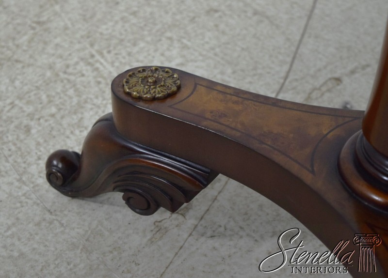 L65084EC: Regency Style Burl Walnut Round Pedestal Table gallery
