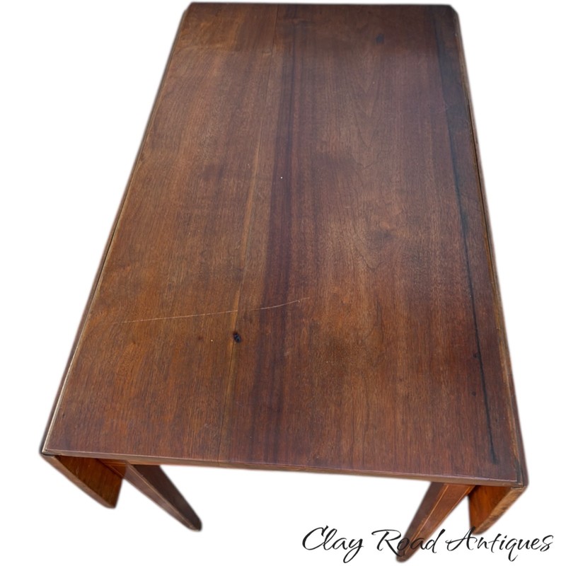 Antique Walnut inlaid Pembroke table PA 1800 line inlay Hepplewhite federal gallery