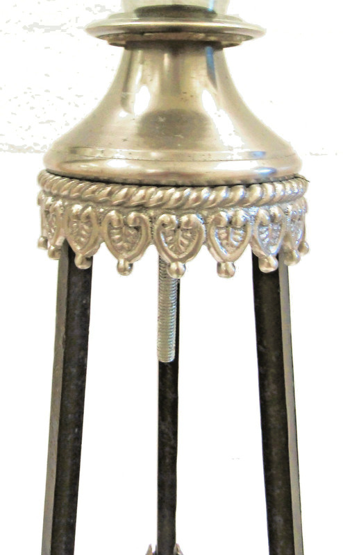 Gorgeous Verdi Gris Circular Neoclassical Italian Gueridons Glass Top Table gallery