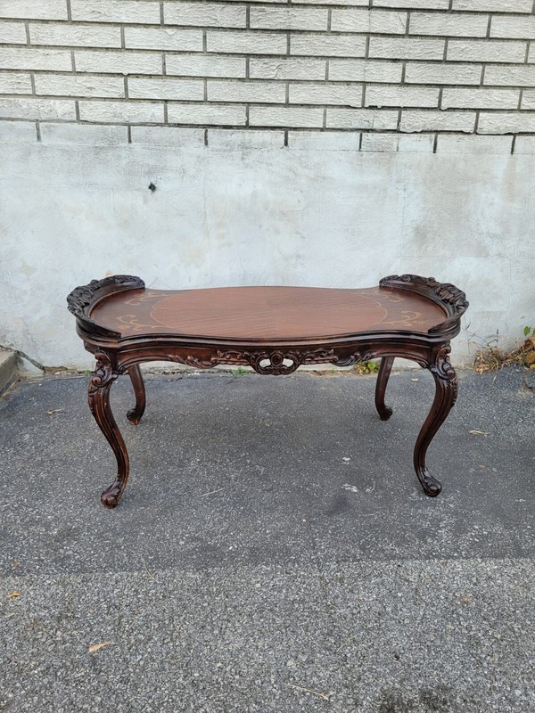1930s Italian Beechwood Coffee Table – Hand-Carved, Classic Design gallery