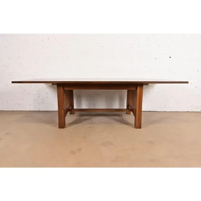 Stickley Style Mission Oak Extension Dining Table, Newly Refinished gallery