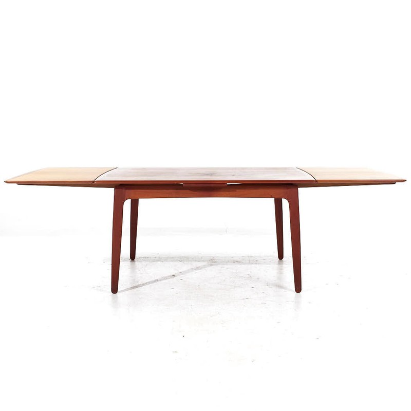 Arne Vodder Mid Century Danish Teak Hidden Leaf Dining Table gallery