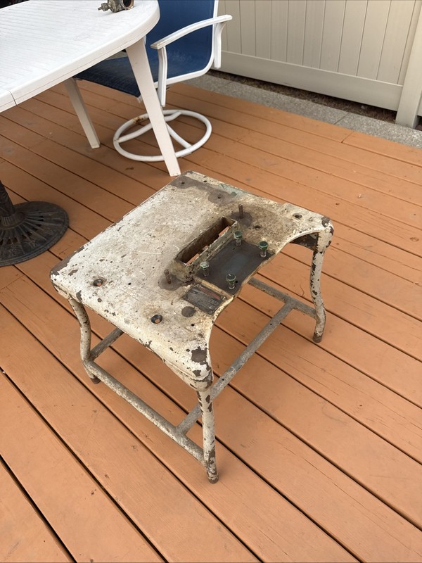 Vintage Antique Industrial Machine Age Cast Iron MIKRO POLVERIZER TABLE. Heavy