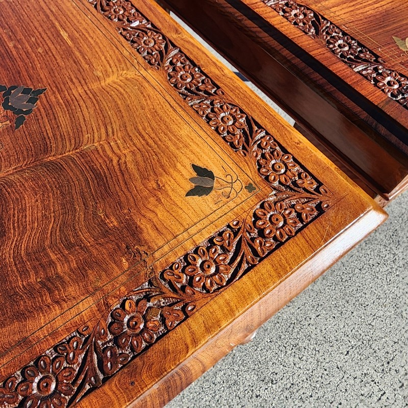 Anglo Indian Walnut Side Tables Pair gallery