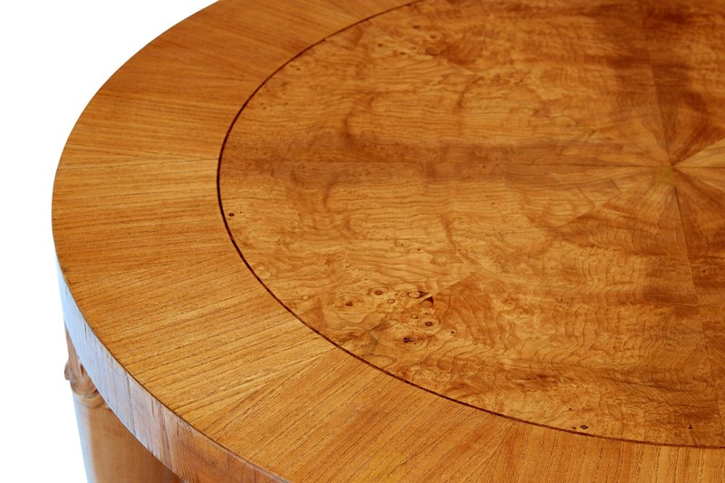 ART DECO SWEDISH CARVED BIRCH AND ELM COFFEE TABLE gallery