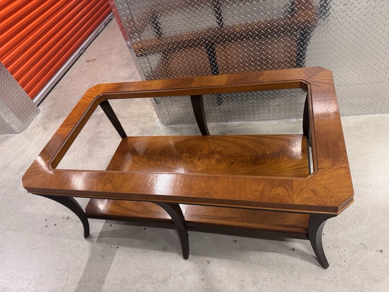 Henredon Six Leg Iron And Wood Coffee Table gallery