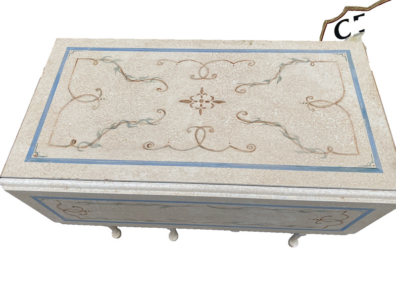 66040 Hand Painted Drop Leaf Coffee / End Table Stand gallery