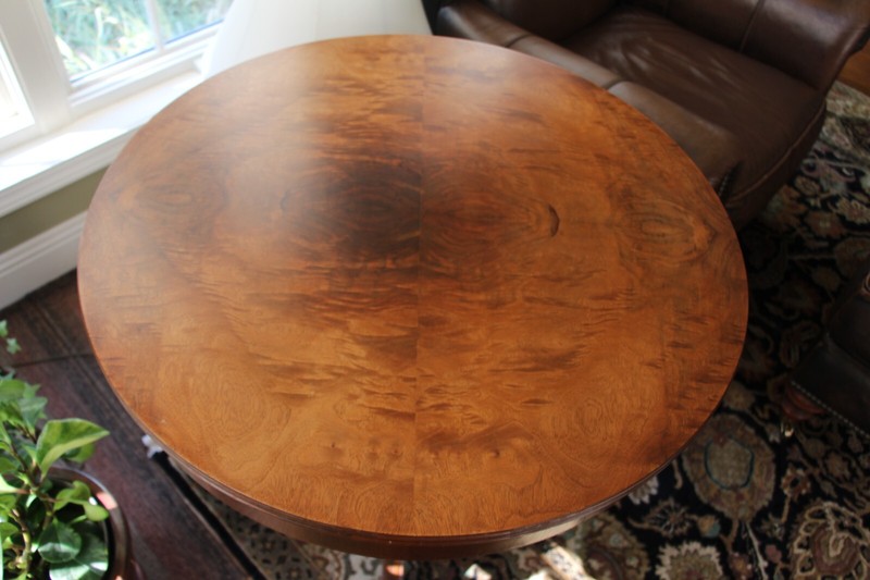 Vintage Imperial Regency Style Drum Table wth Claw Feet gallery