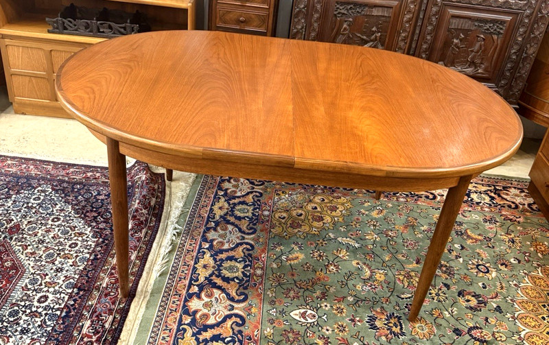 Mid Century G Plan Teak Butterfly Leaf Dining Table – Draw Leaf Oval Table gallery