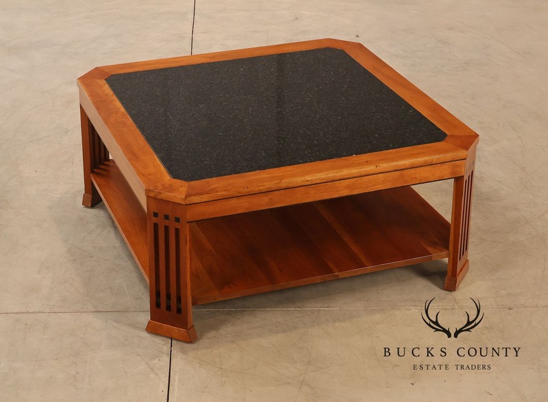 Stickley 21st Century Collection Granite Top Cherry Coffee Table gallery