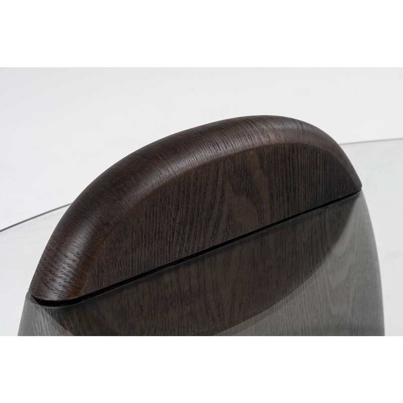 Modrest Buxton - Mid-Century Modern Glass + Dark Walnut Coffee Table gallery